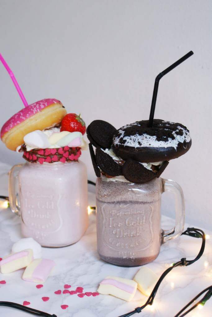 Marshmallows and Oreo Freakshakes