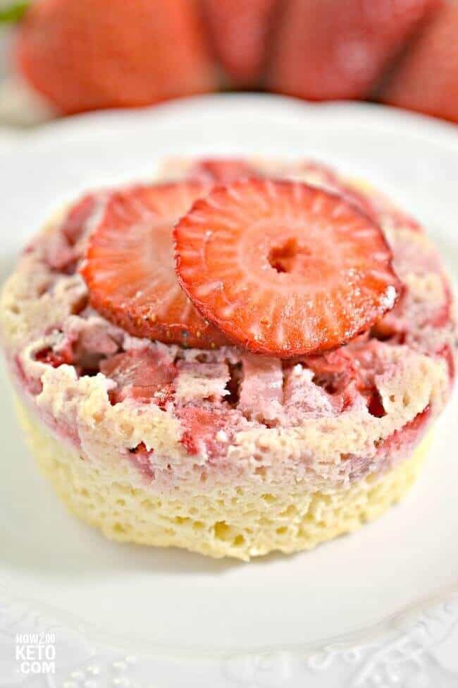 Strawberry Upside-Down Mug Cake