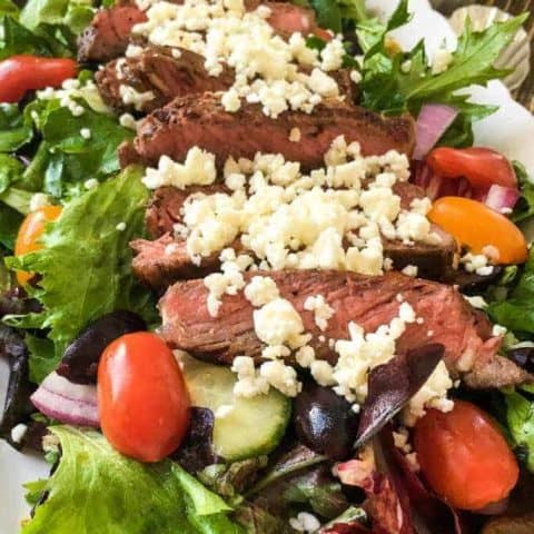 Garden Fresh Greek Steak Salad