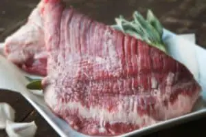 raw flank steak meat