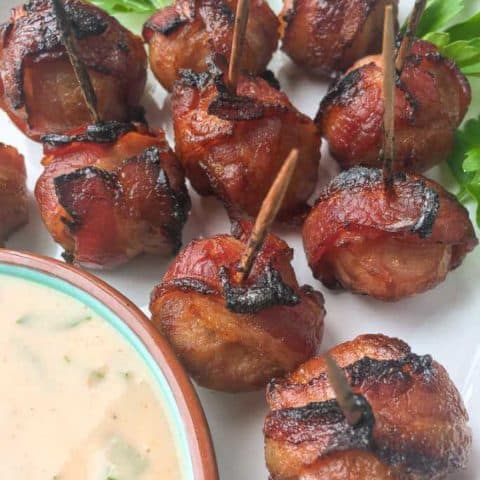 Keto-Friendly Bacon-Wrapped Water Chestnuts with Spicy Mustard Dip