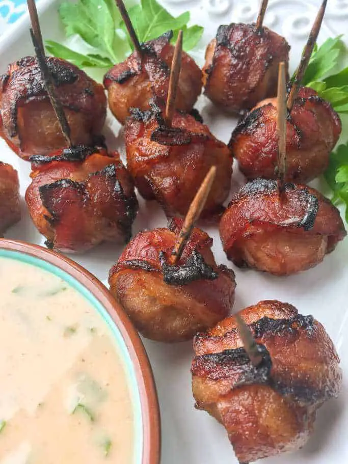 Keto Bacon-Wrapped Water Chestnuts with Spicy Mustard Dip - Tiny ...