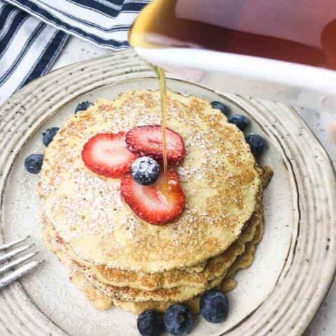 Keto Cream Cheese and Berries Pancake