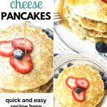 keto cream cheese pancakes with berries