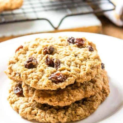 Classic Chewy Oatmeal Raisin Cookies