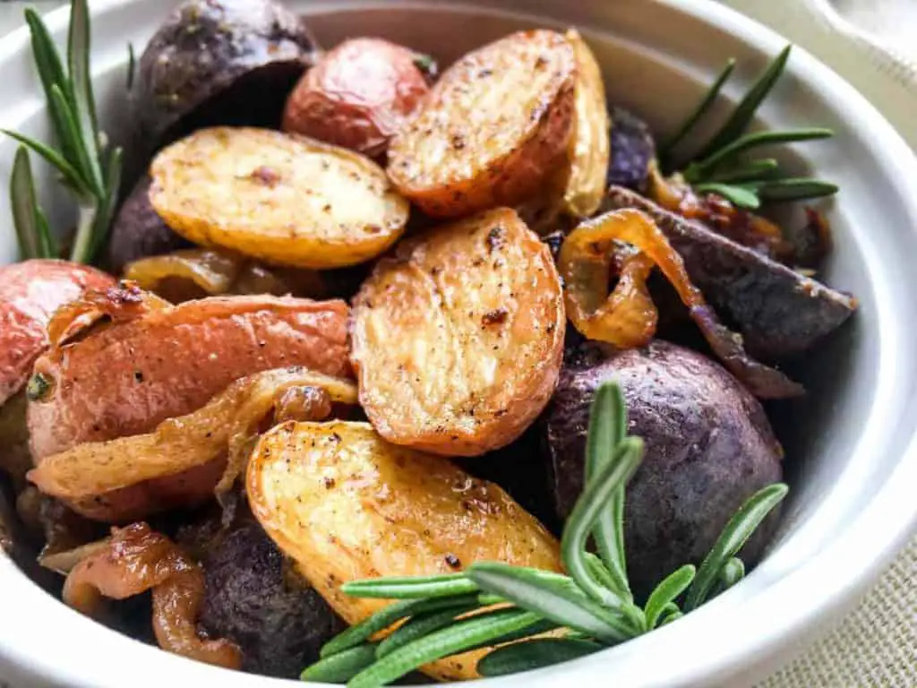 Tri-Color Roasted Rosemary Potatoes