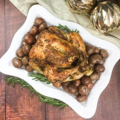 Lemon-Pepper Chicken on serving plate