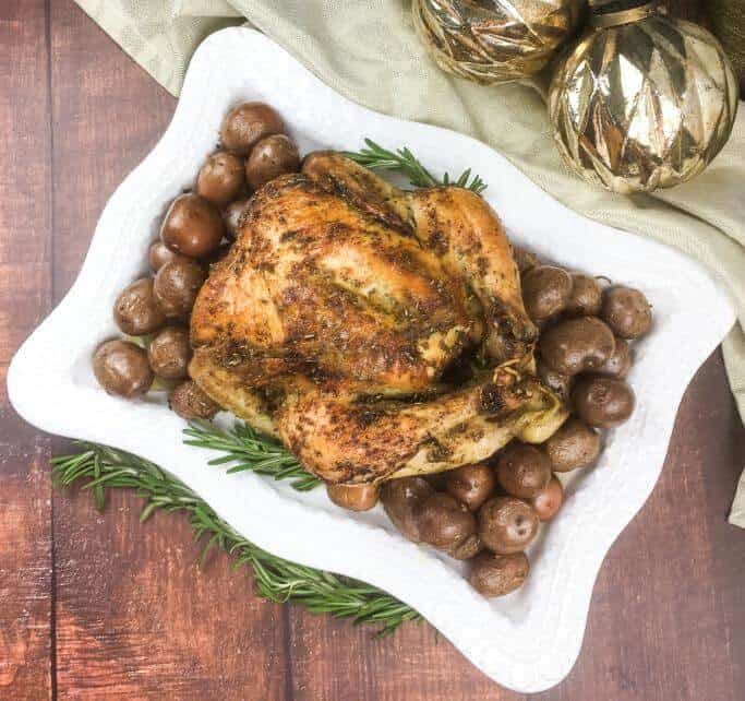 Lemon-Pepper Chicken on serving plate