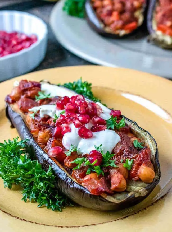 Stuffed Eggplant with Tahini