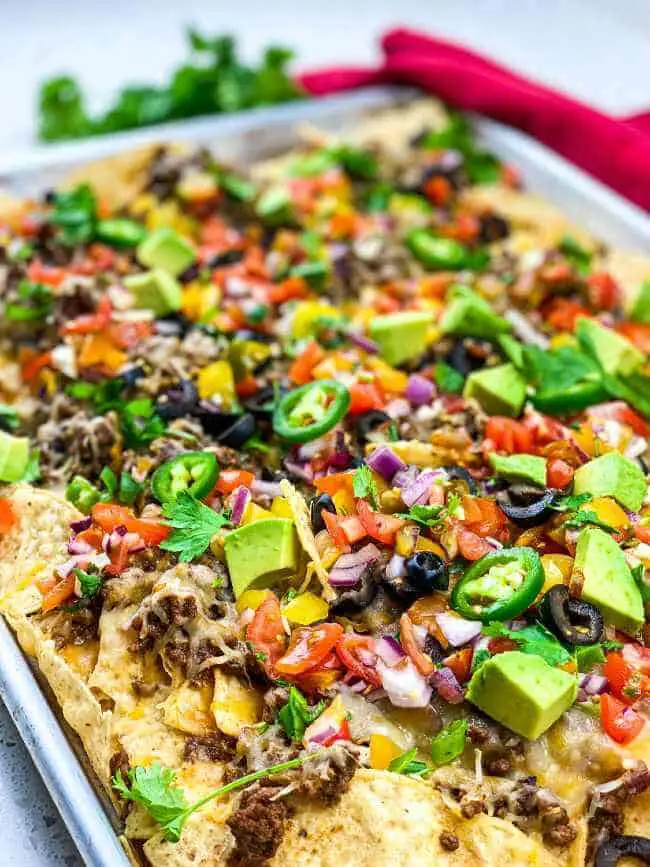 Sheet Pan Nachos Overload - Tiny Kitchen Divas