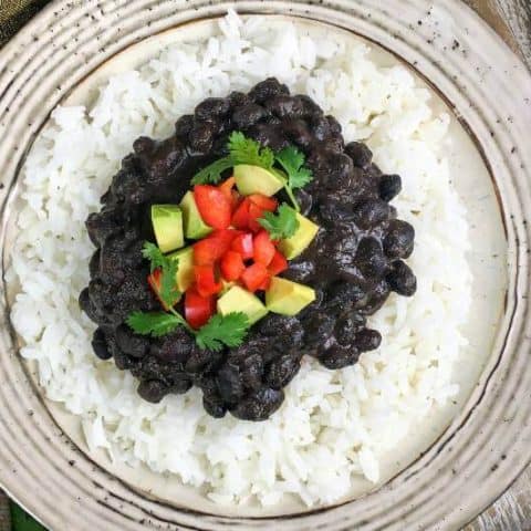 Instant Pot Cuban Inspired Black Beans and Rice