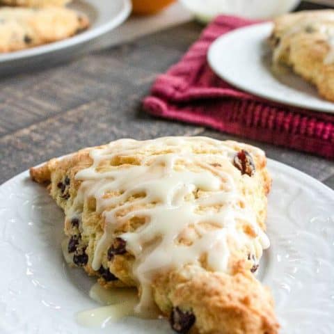 Café Style Orange - Cranberry Scones with Orange Glaze