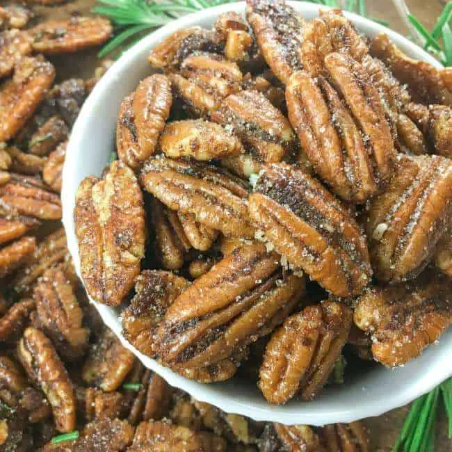 A Bowl Full of Spiced Pecans