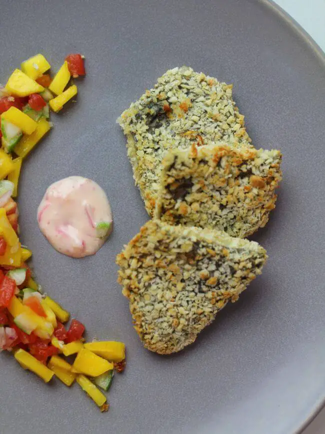 air fryer tilapia with mango salsa