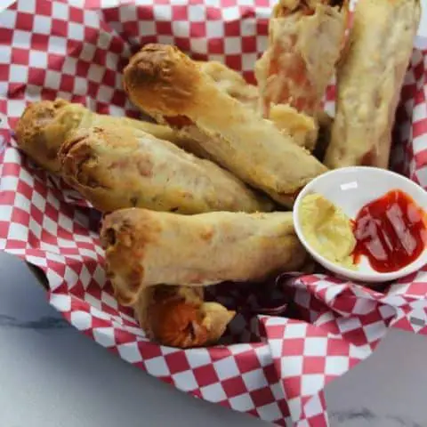 air fried corndogs with dip