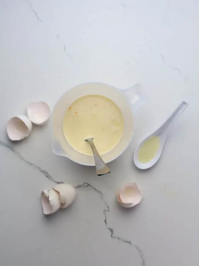honey and egg mixture