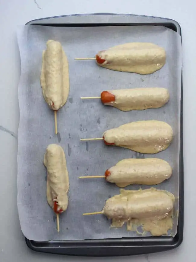 corndogs with batter