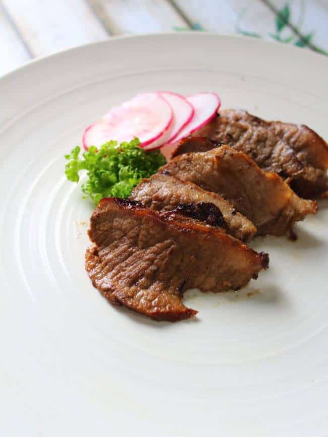 Air Fryer Roast Beef Plating