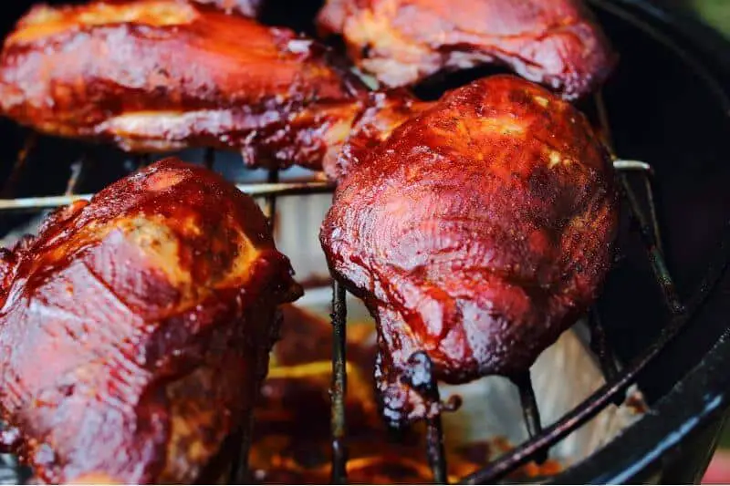 smoked chicken on grill