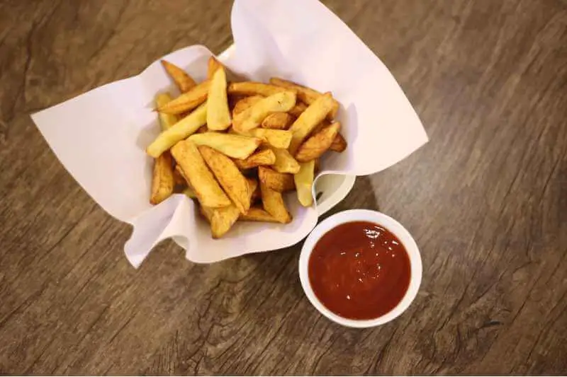 ketchup and fries