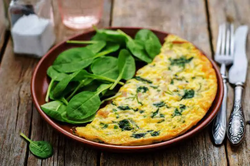 omelette with spinach