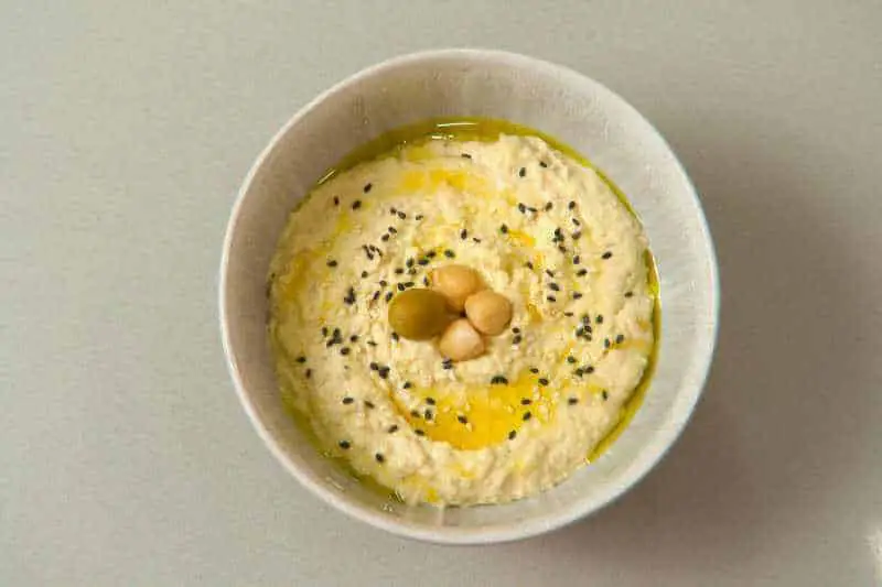 egg salad in ceramic bowl