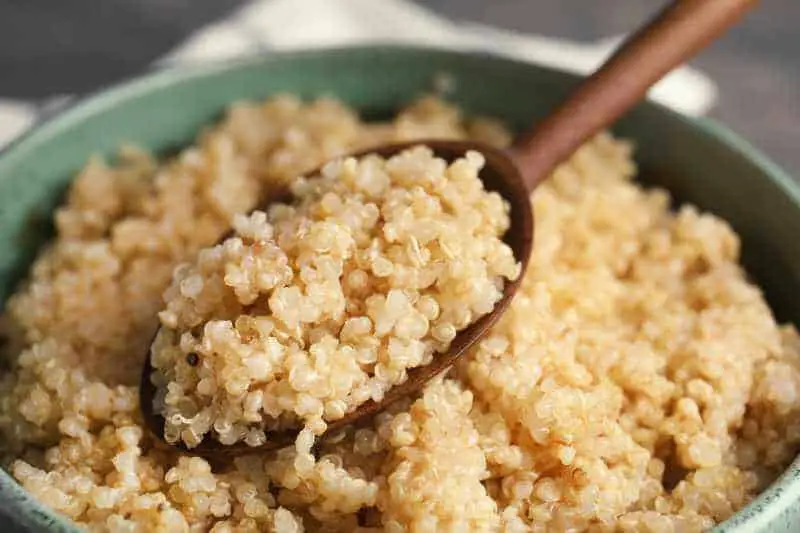 quinoa in a ceramic bowl