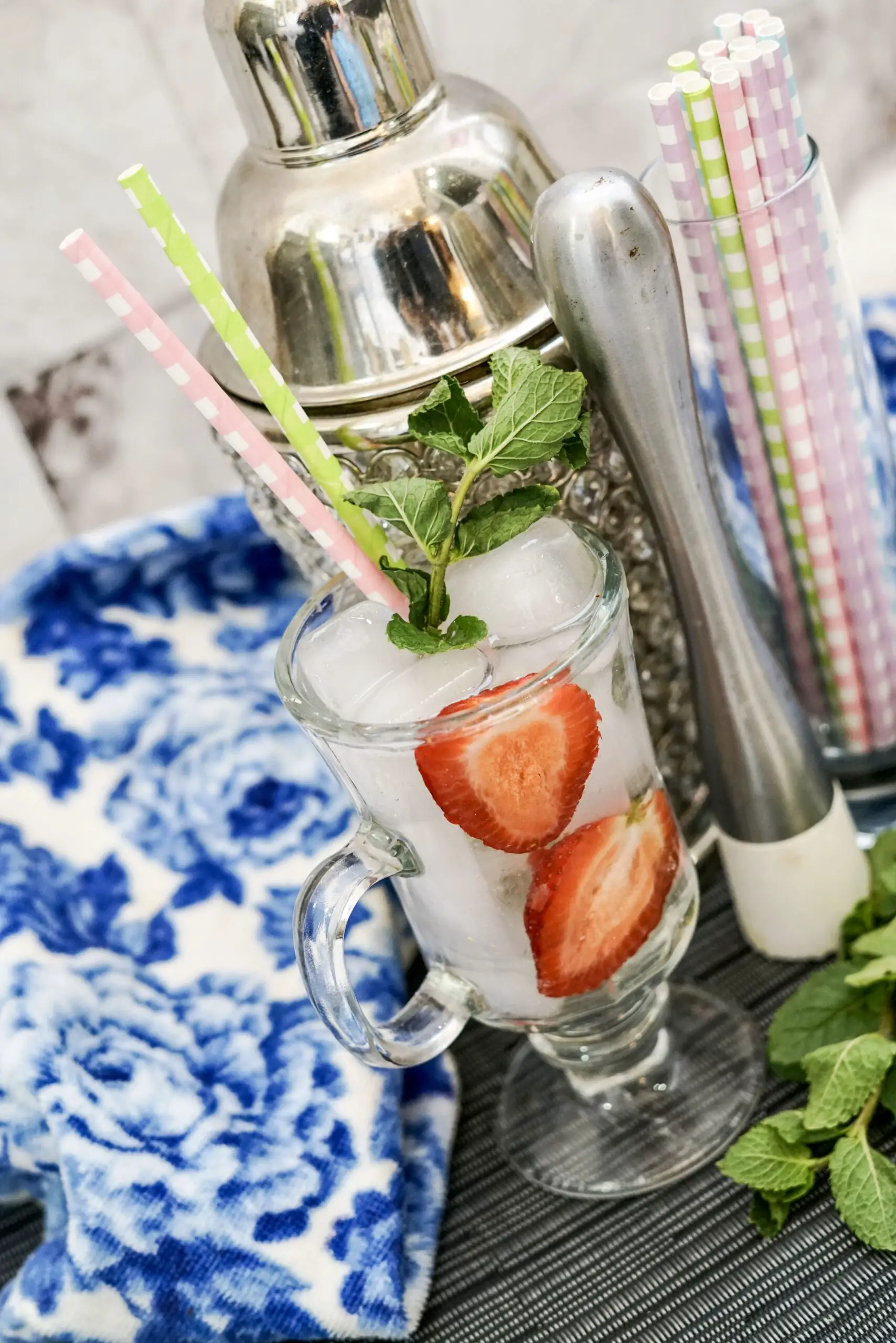 Low FODMAP Strawberry Mint Spritzer & Spiked Blueberry Red Bull