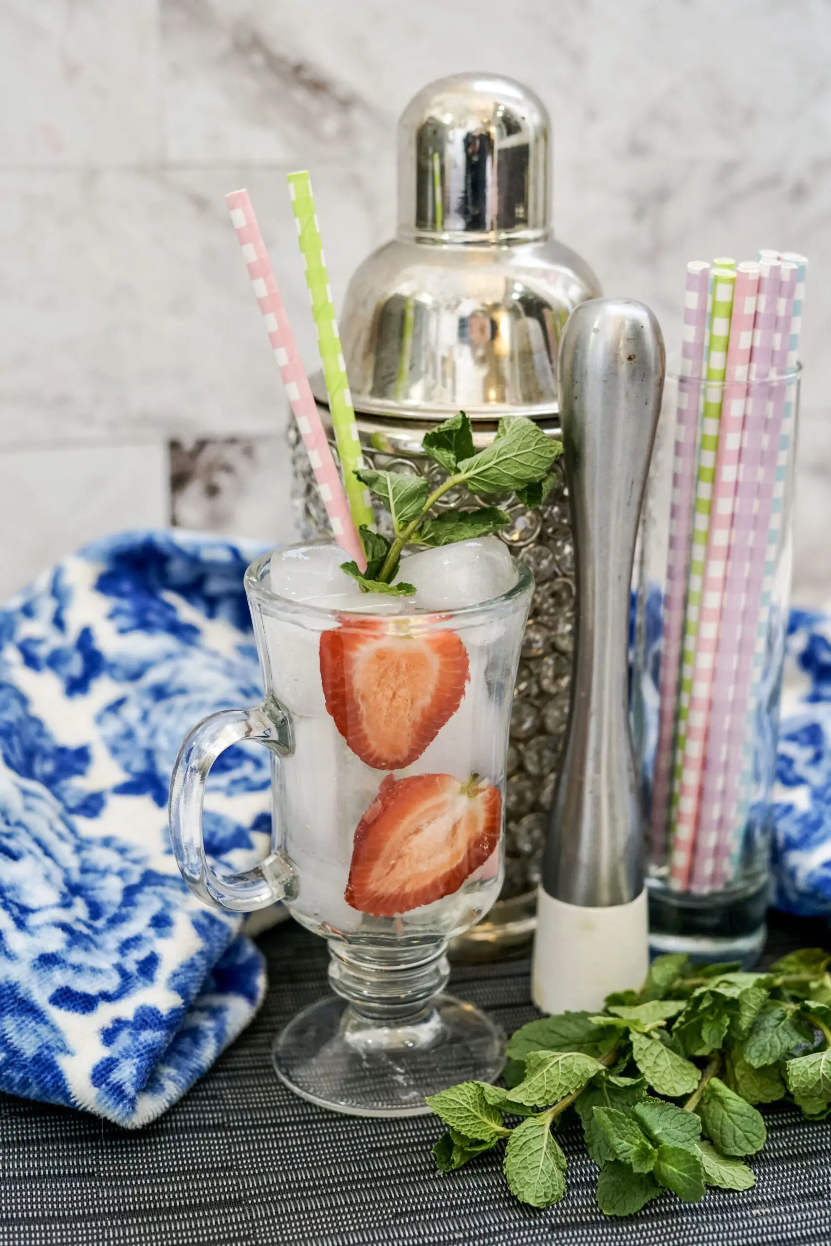 Low FODMAP Strawberry Mint Spritzer & Spiked Blueberry Red Bull