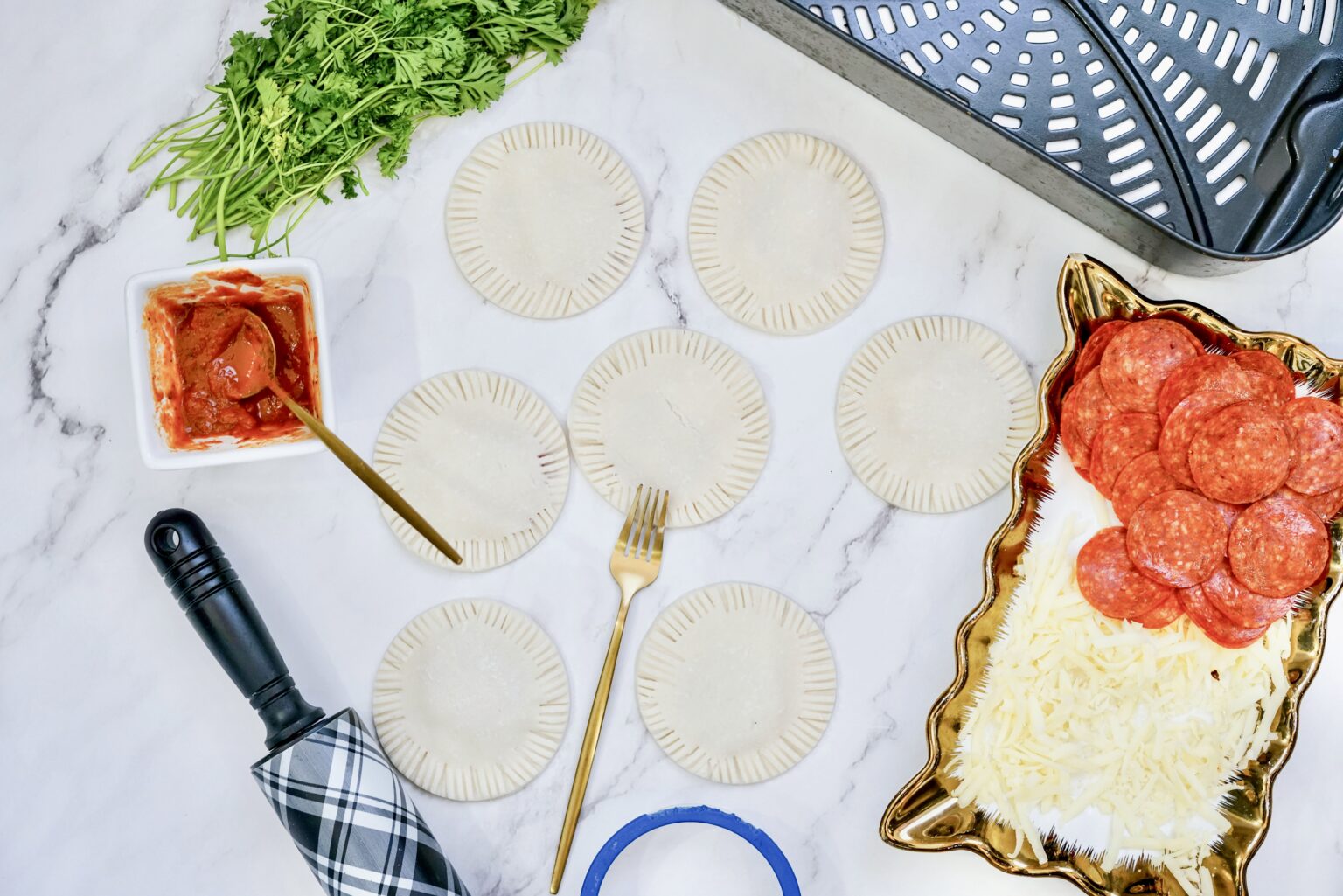 Air Fryer Pizza Hand Pies - Tiny Kitchen Divas