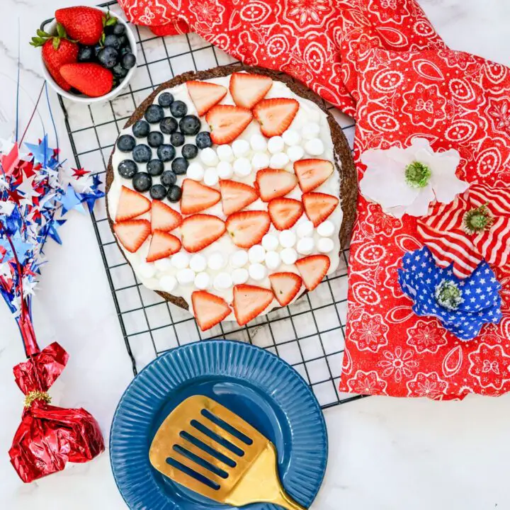 Patriotic Brownie Cake