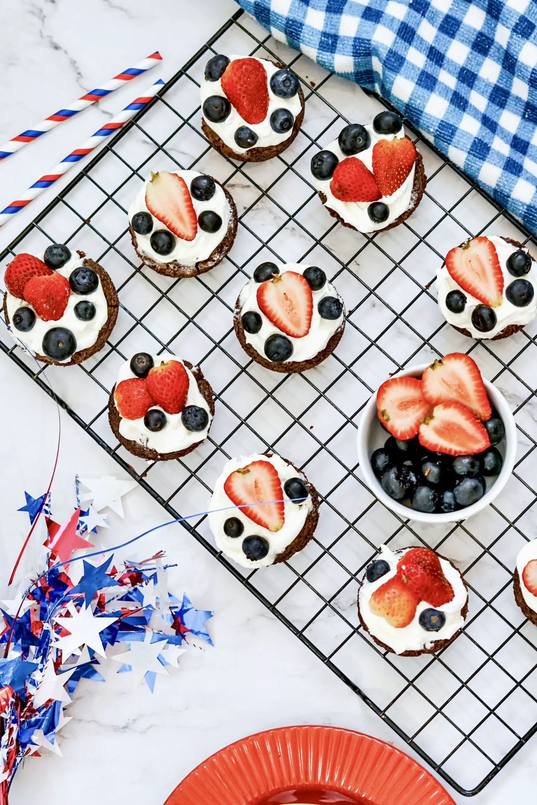 Patriotic Brownie Bites