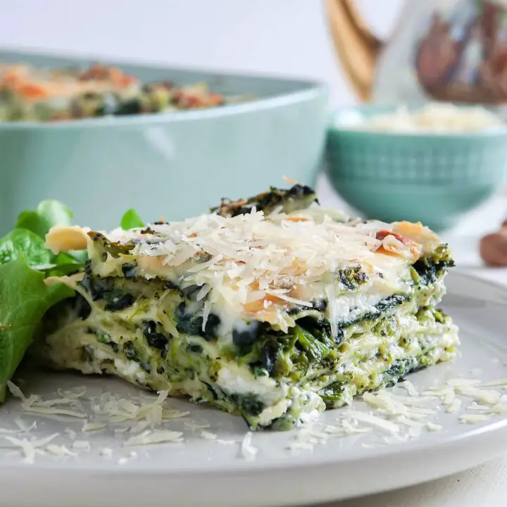 Spinach and Broccoli Lasagna