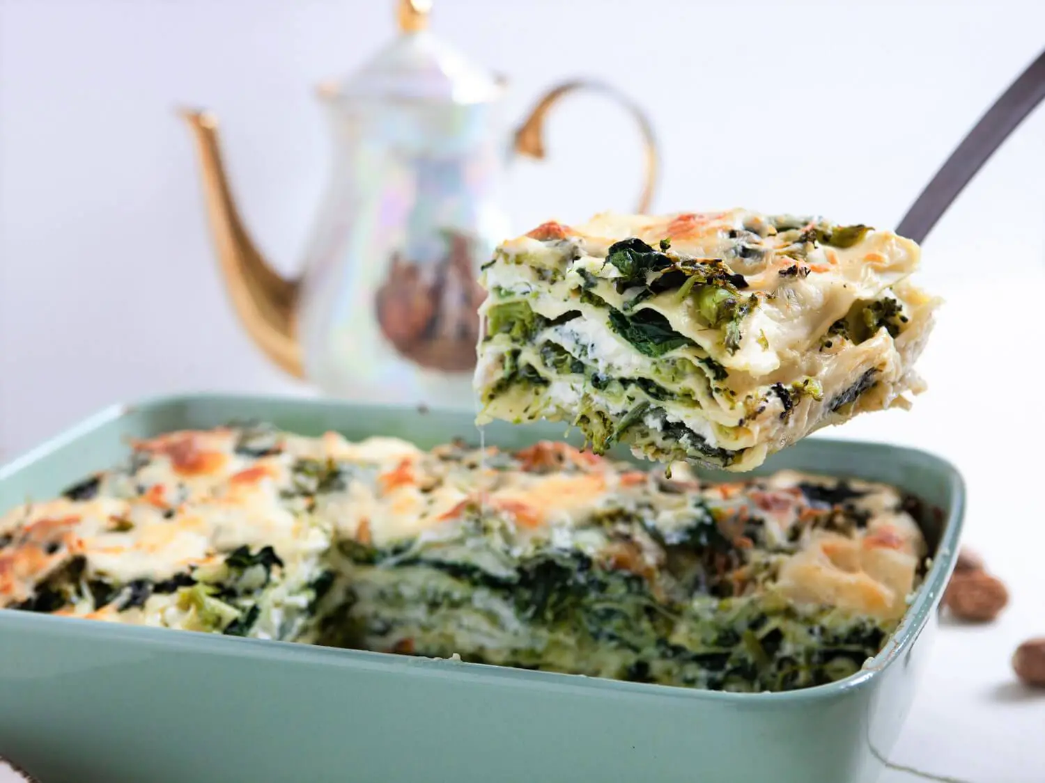 Spinach and Broccoli Lasagna