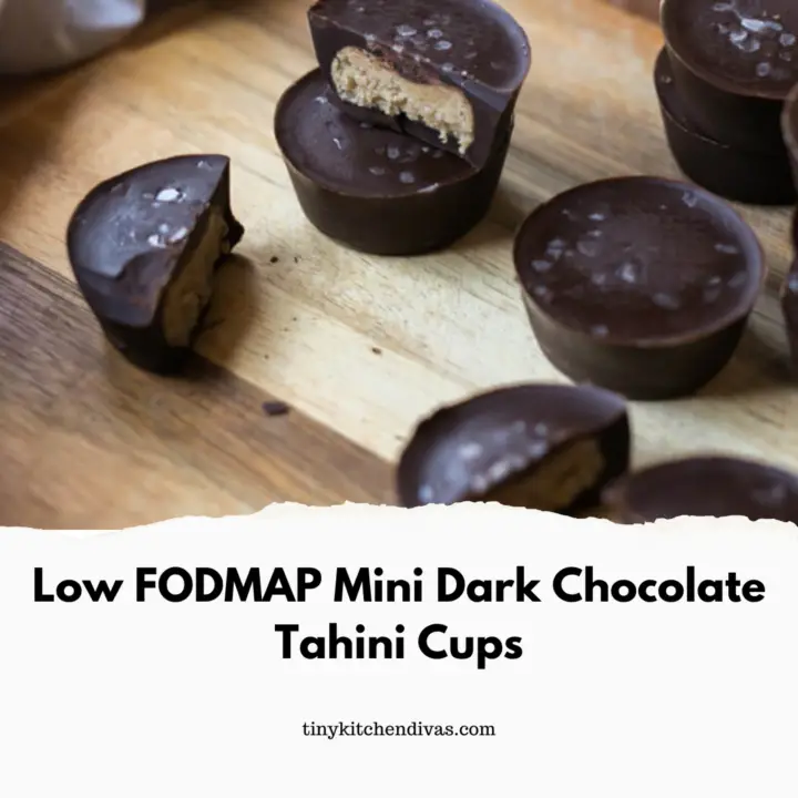 Low Fodmap Mini Dark Chocolate Tahini Cups