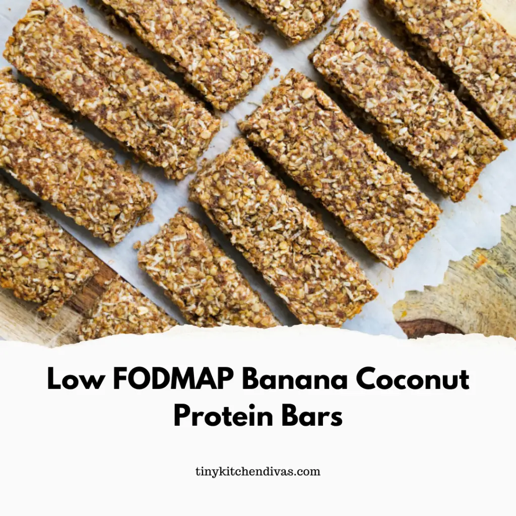 Low FODMAP Banana Coconut Protein Bars