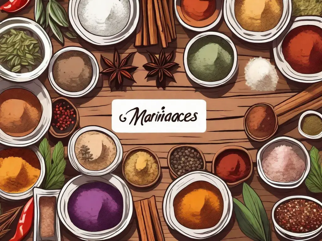 A variety of colorful spices