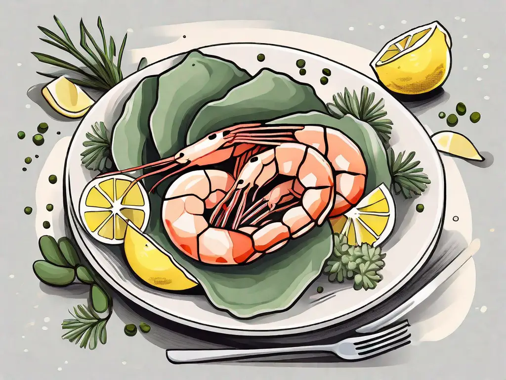 A succulent shrimp on a plate