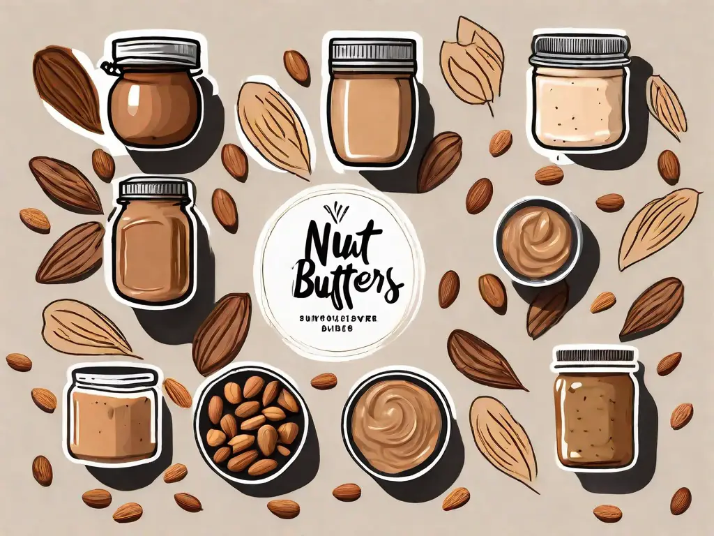 Various types of nut butters such as cashew