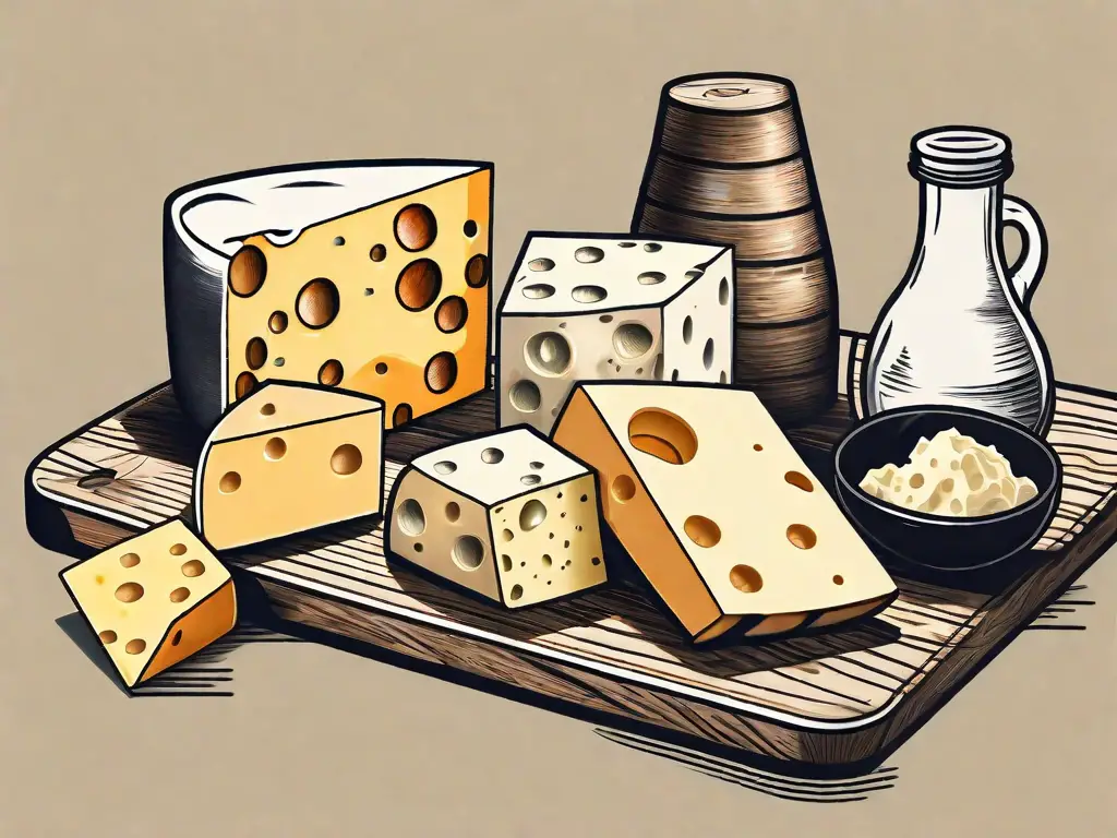 Several types of cheese