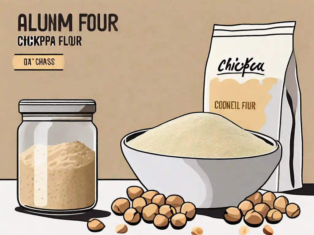 Various types of flour like almond flour