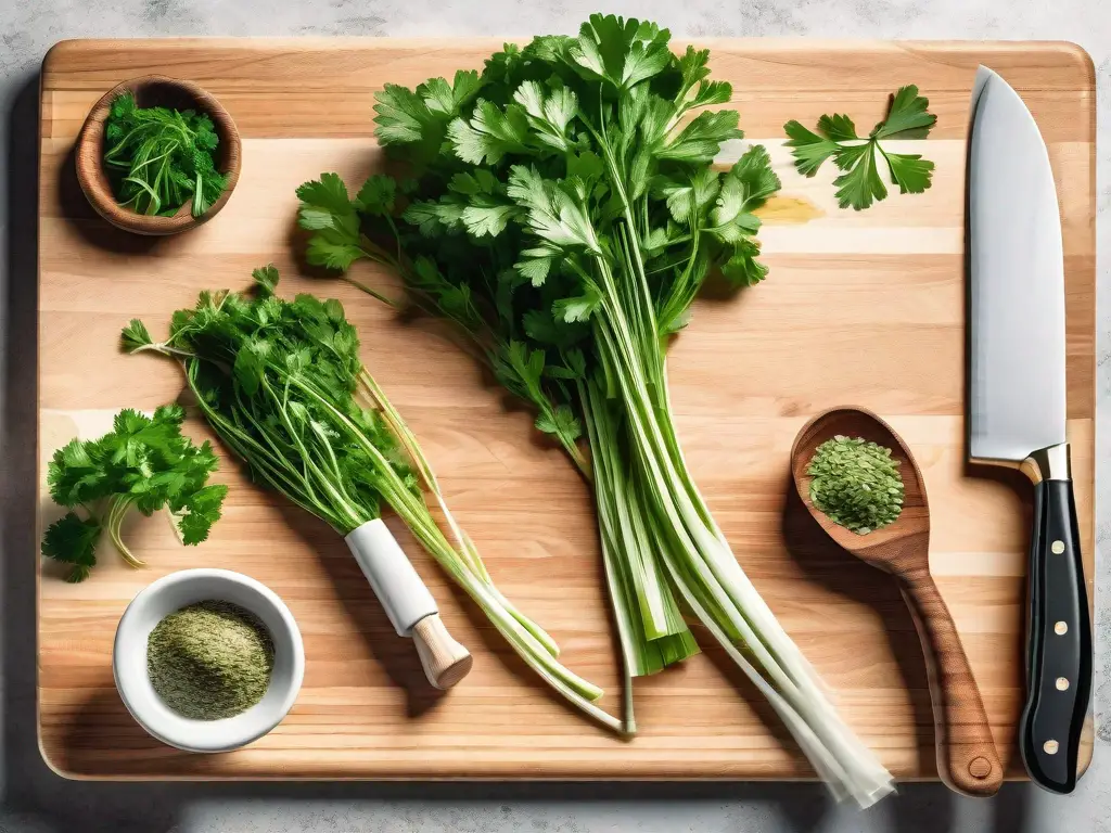 Various herbs like parsley