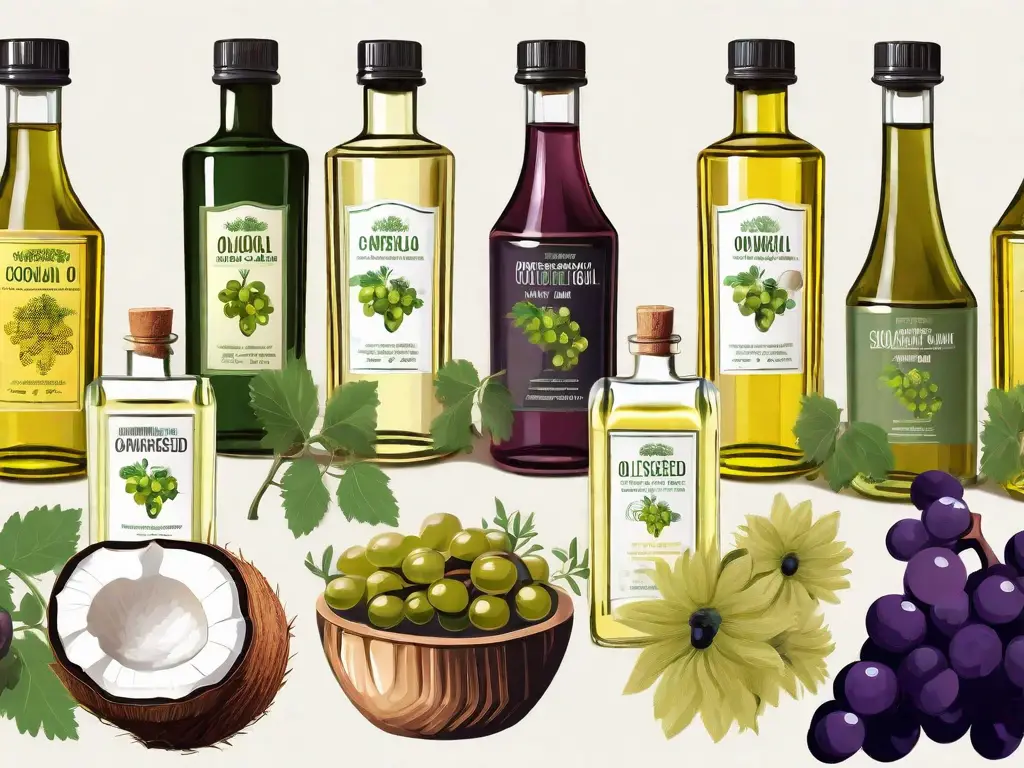 Several different types of oils (like olive oil