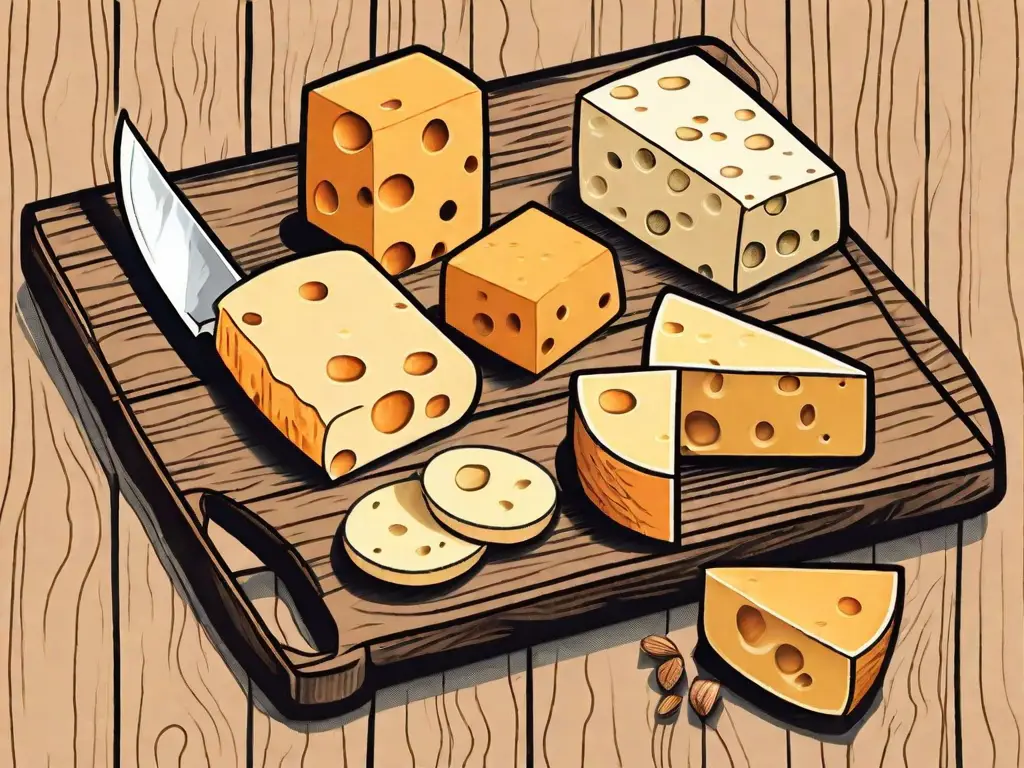 Several types of cheese like cheddar