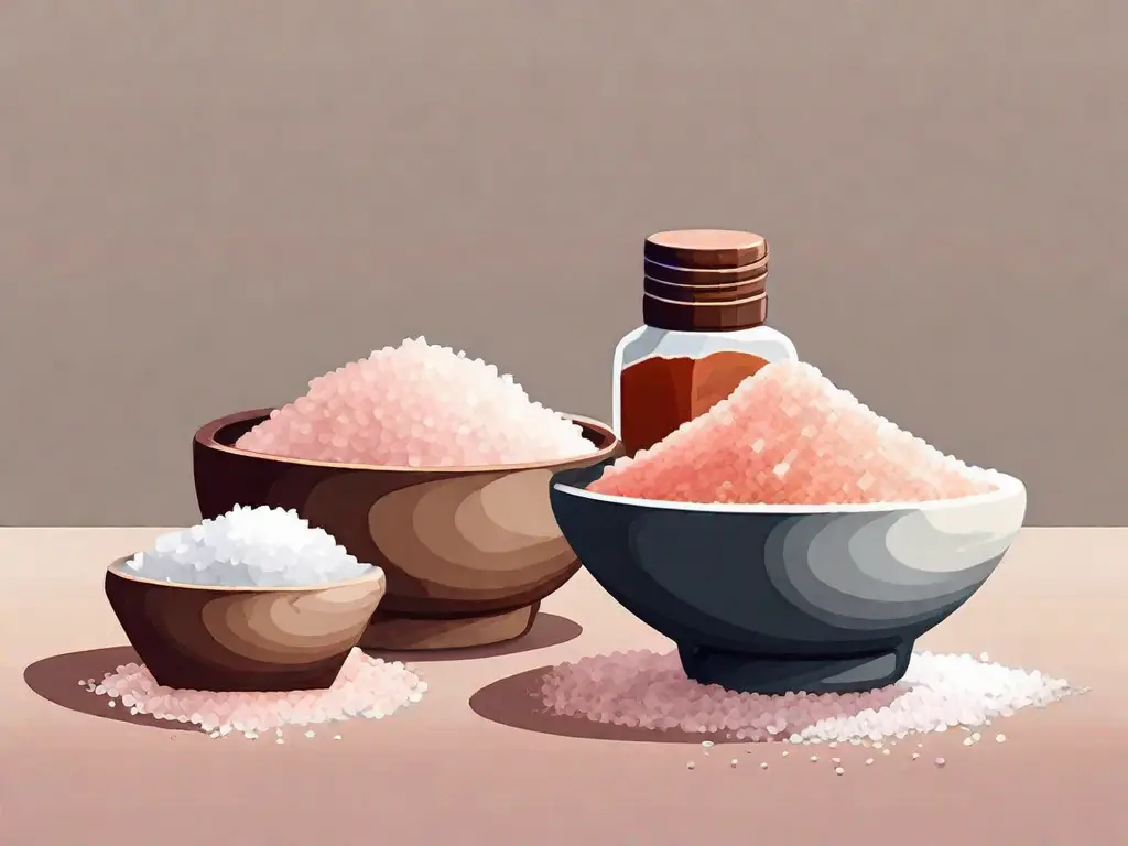 Various types of salt like sea salt