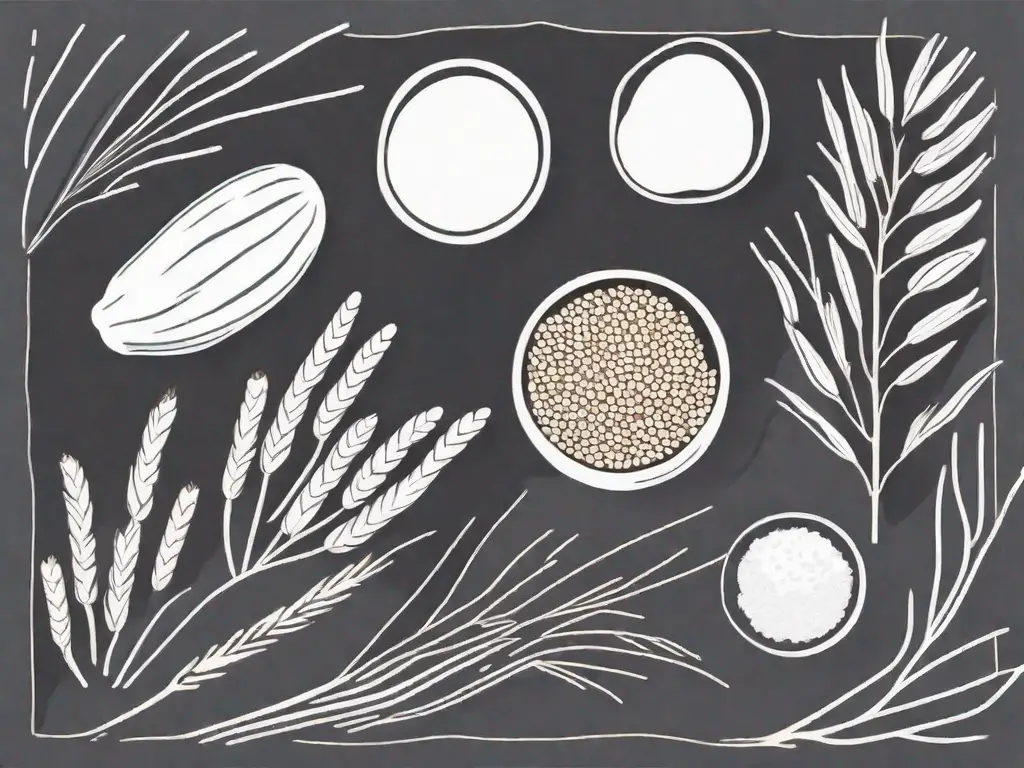 Several types of grains and starches like cornstarch