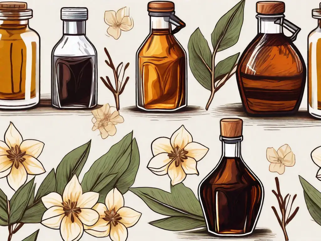 Several different types of vanilla extract substitutes such as maple syrup