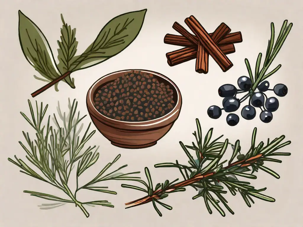 A variety of spices such as bayberry