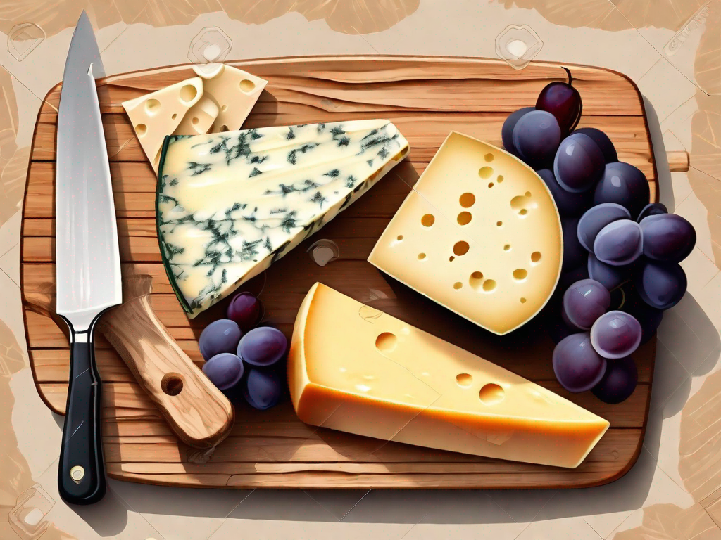 Several different types of cheese