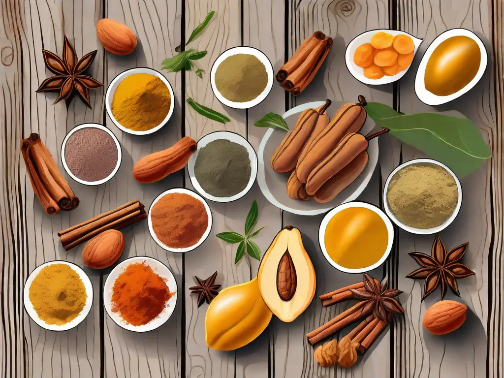 Several different spices and fruits that can be used as substitutes to mango powder